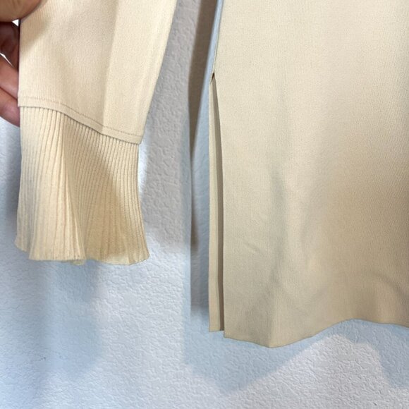 Theory Tunic Top Sweater Ivory Bell Sleeve Minimalist Small - Picture 6 of 10